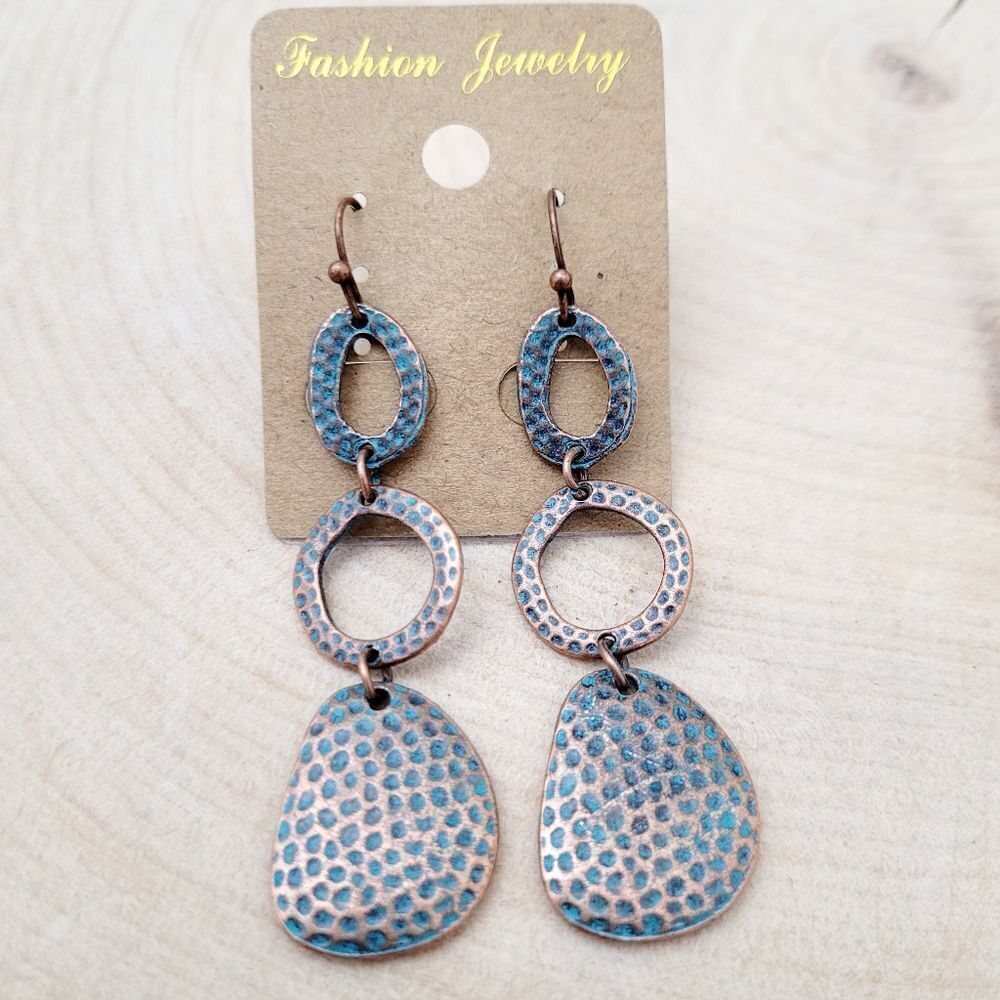2/$20 Brand New Bohemian Turquoise Blue Fashion Earrings #3